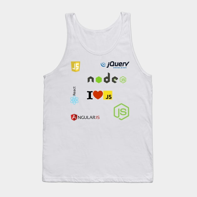 javascript sticker set Tank Top by yourgeekside